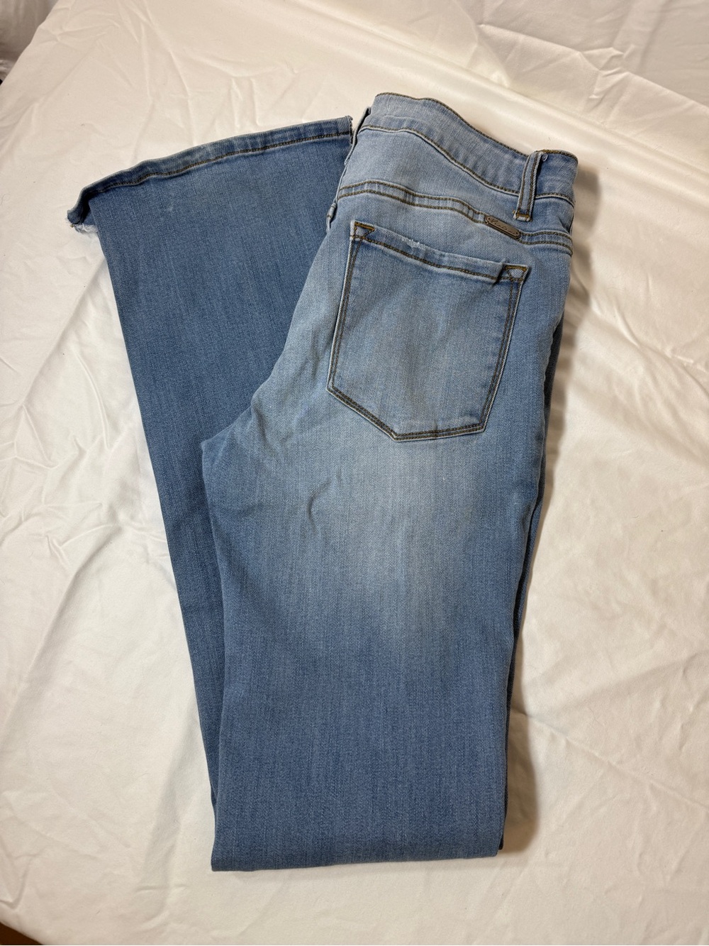 KanCan Two-Tone Light Blue Flare Jeans